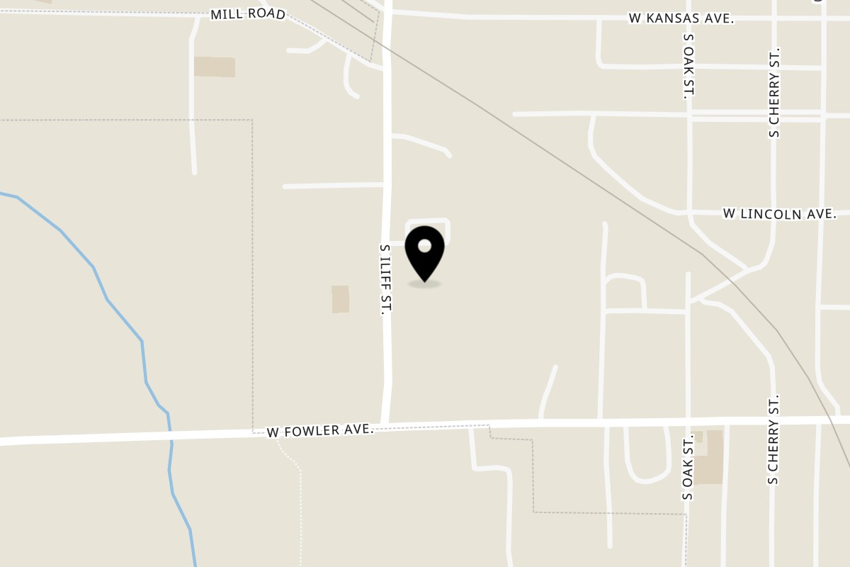 Map showing the location of Yummy's Donut Palace Medicine Lodge on 304 S Iliff St in Medicine Lodge