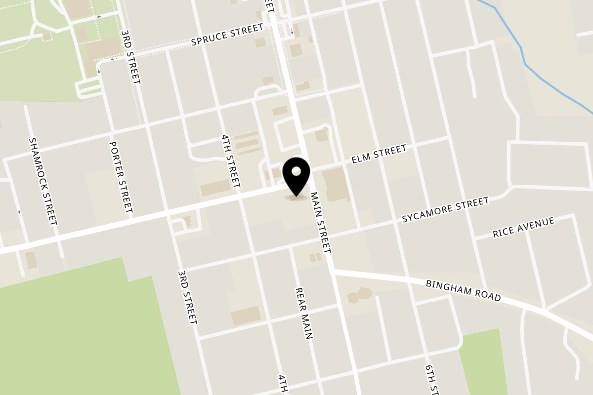 Map showing the location of Yummy's Donut Palace Boonville on 422 E Ashley Rd in Boonville